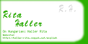 rita haller business card
